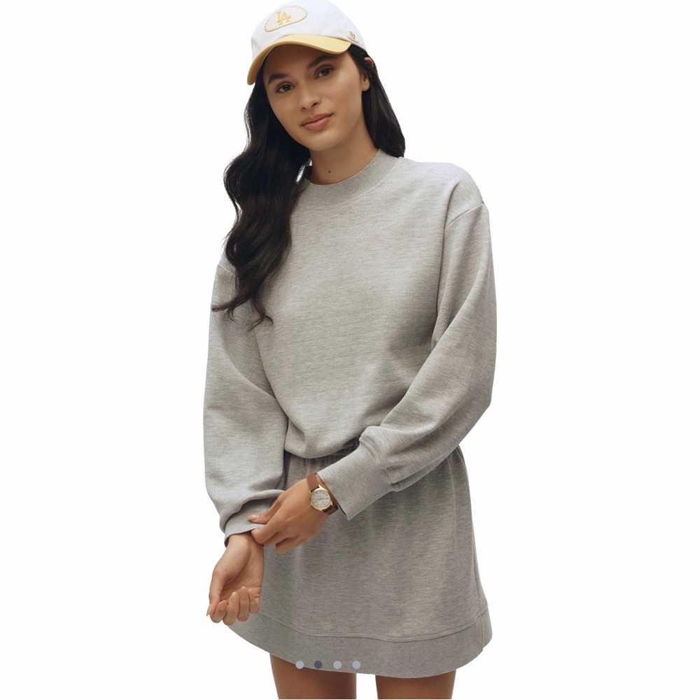 Anthropologie Heather Gray Sweatshirt Dress